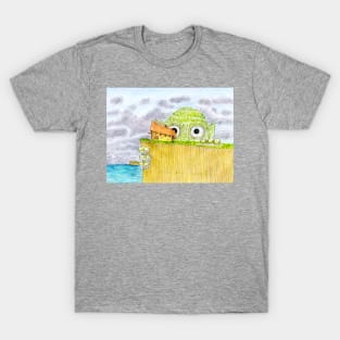 Cliff Climbing Sea Monster T-Shirt